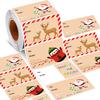 200 Pcs Christmas Holiday Self-Adhesive Writable Gift Label Stickers Roll for Office Decor Envelope Sealing Party Decorations