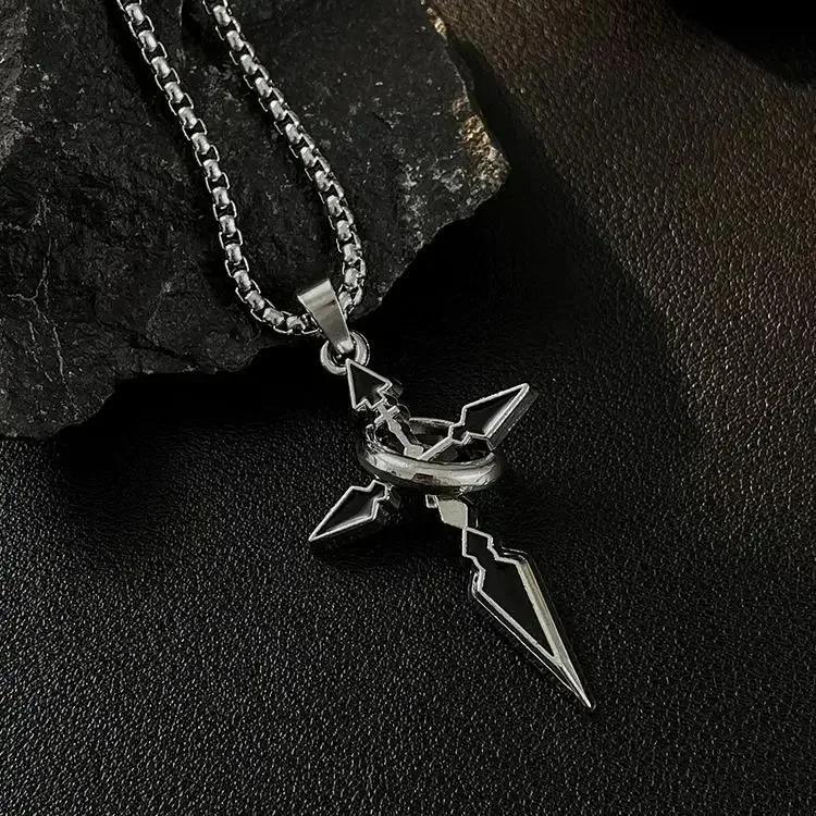 Punk Ägyptisches Ankh Kruzifix Amulett Anhänger Halsketten Anhänger Edelstahl Symbol des Lebens Kreuz Halsketten Schmuck 2025 Geschenke