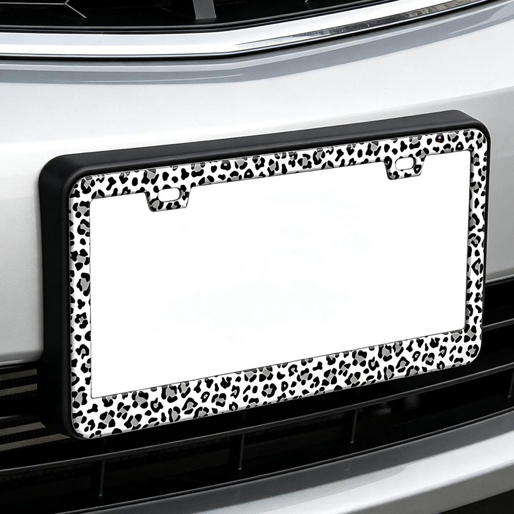Leopard Kennzeichenhalter Lustiger Tier-Dekorationshalter Auto-Kennzeichenzubehör Für Familie Freunde Frau Ehemann Thanksgiving