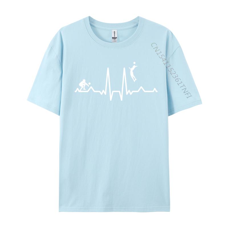 Funny Volleyball Heartbeat Volleyball Printed Newest Printed On T Shirt Cotton Adult T Shirt 3d Printed Tee Shirt