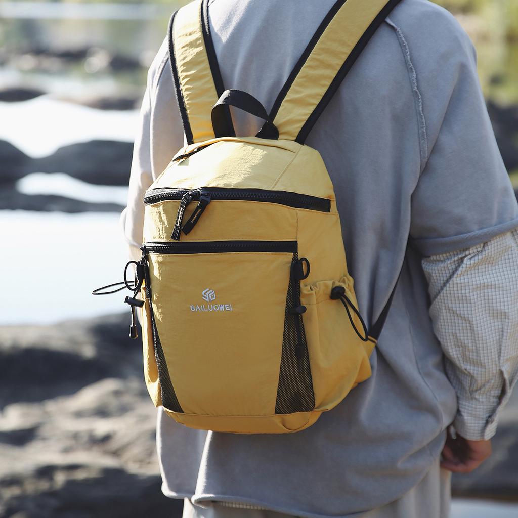 Schoolbag Fashion Brand Backpack Couple Outdoor Contrasting Color Versatile Leisure Travel Backpack Lightweight Hiking Bag
