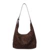 Retro Leopard Print Tote Bag - 2025 Autumn/Winter Collection, Large Capacity Shoulder Bag, Stylish Underarm Design for Women