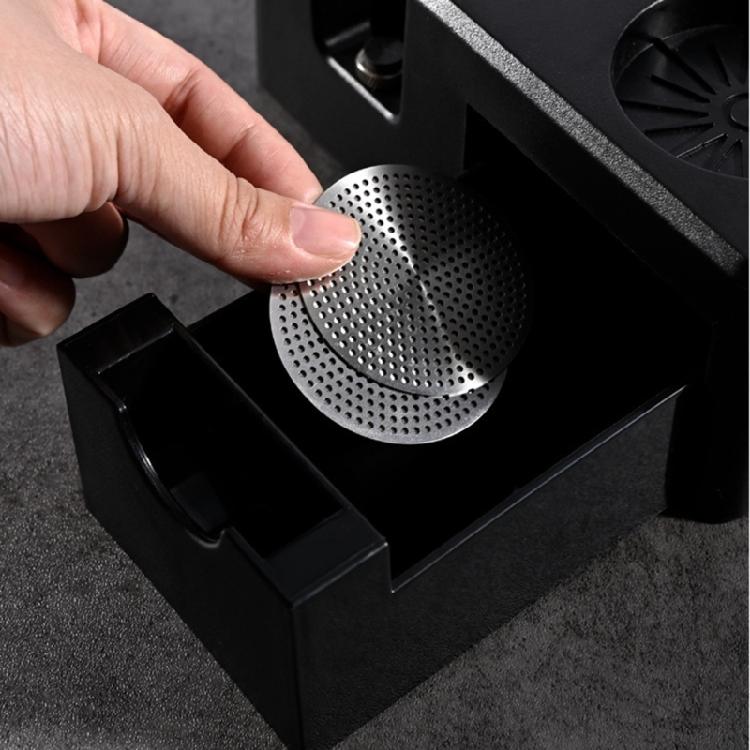 Kitchen Storage Solution Espresso Coffee Tamper Station Stand With Tool Drawer Compartment for 51/54/58mm Portafilter