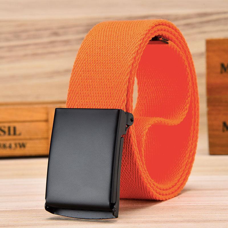 Unisex Canvas Belt Casual Woven Jeans With Overalls Canvas Military Belt