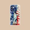 USA America Flag Clear Mobile Phone Case for Samsung Galaxy S25 S24 S23 S22 S21Plus FE Ultra Colorful Cover
