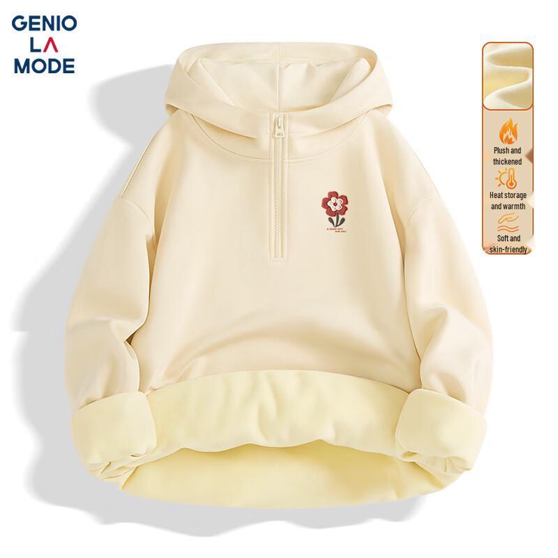 

GENIOLAMODE Men s Fleece Lined Half-Zip Hooded Sweatshirt 3XL