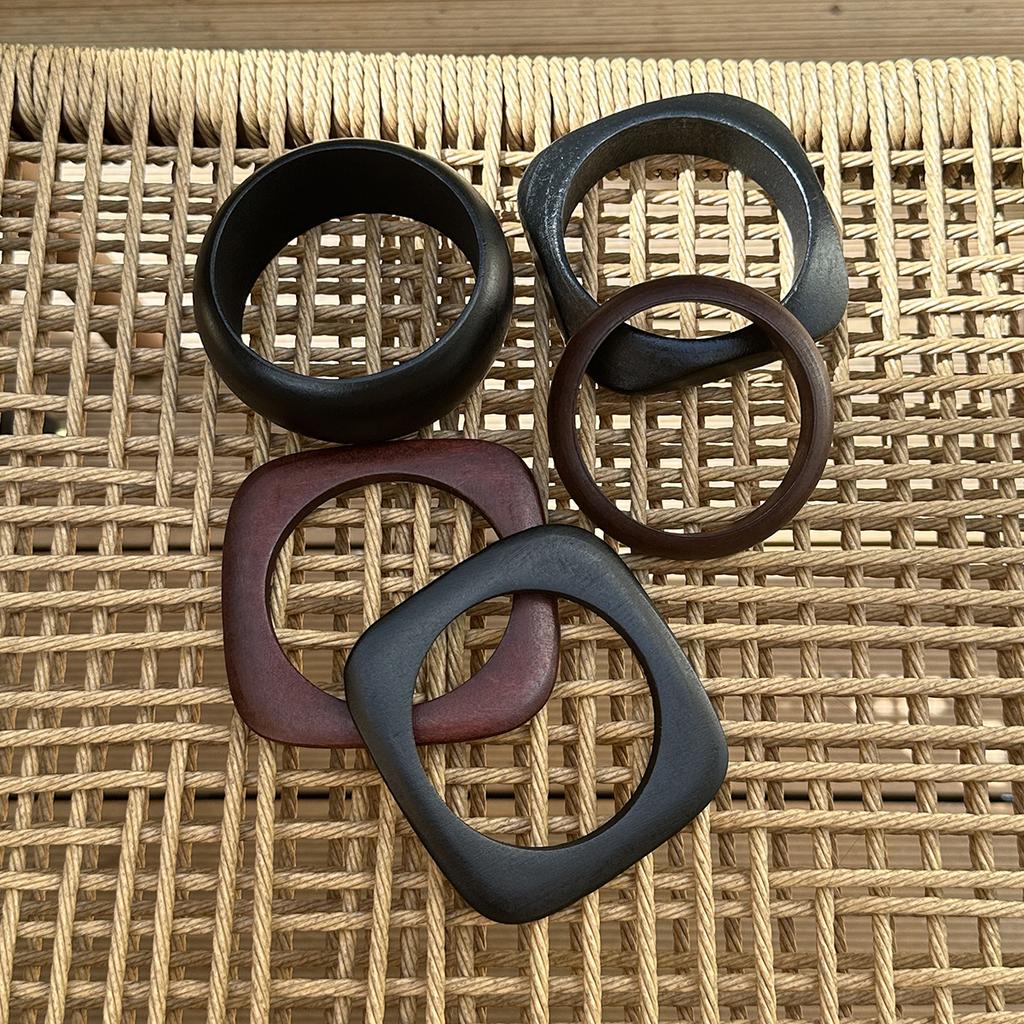 Maillard Retro Facettiertes Holzarmband Armband Mode Design Sinn Metall Glänzendes Armband