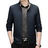 2024 Men's Autumn Casual Stand Collar Jacket - Versatile Business Style for Dad and Young