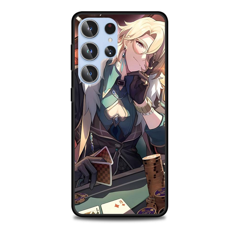 Aventurine Star Rail Case for Samsung Galaxy S23 S21 S20 FE S24 S22 Ultra S10 S10e S9 Plus Soft Black TPU Phone Cover Bumper Samsung S10E