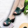Four Summer Trendy Girl Cool Slippers Thick Heel Mother High Heel anti-Taiwan Hundred Casual Women's Shoes Comfortable