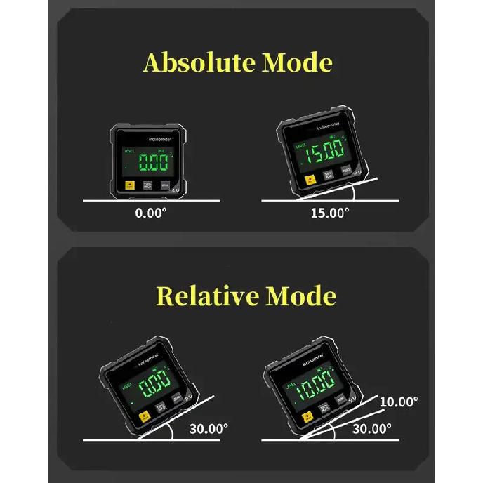 4-Side Magnetic Digital Angle Gauge With Laser Mini Electronic Protractor Horizontometer Inclinometer Angle Ruler Slope Measure
