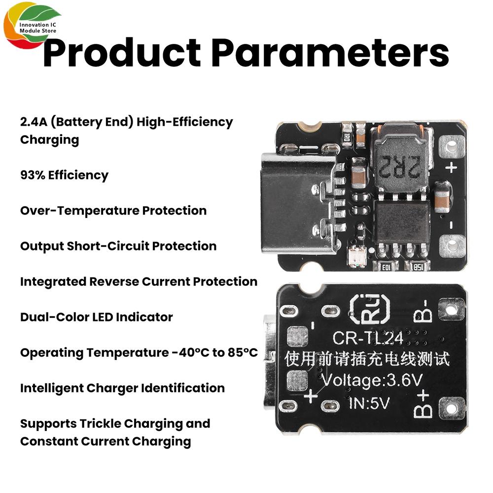 1-10pcs Mini 1S 3.2V/3.6V LiFePO4 Battery Charging Board, 2.4A Fast Charger Module, Trickle/Constant Current Charging