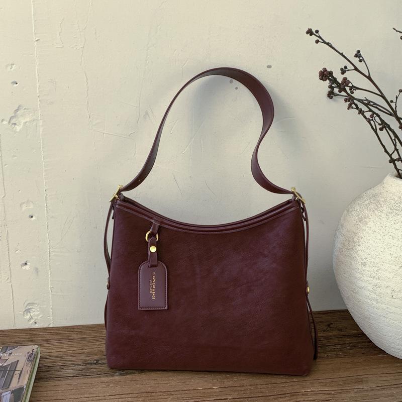 Простая ретро сумка через плечо женская вместительная нишевая сумка-тоут повседневная сумка-мессенджер для commuters