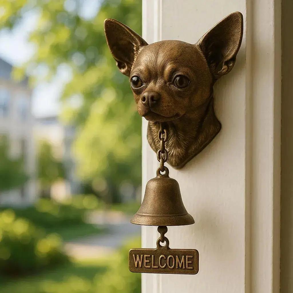 

Dinner Bell Outdoor Dog Head Shape Welcome Doorbell Vintage Farmhouse Doorbell For Front Door Garden Sheds Cottage Retreats