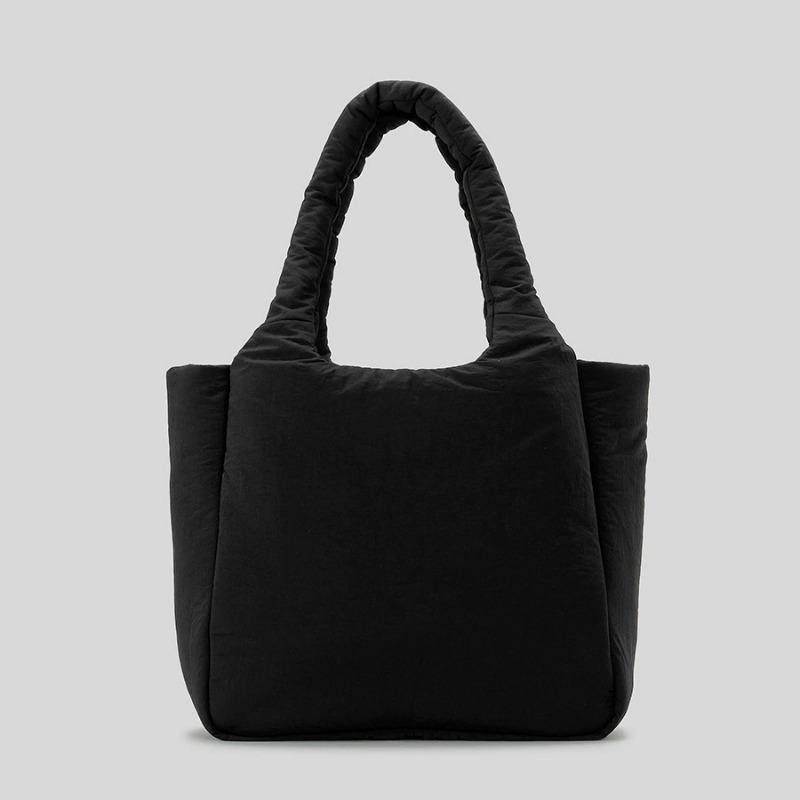 

Модная сумка-тоут под мышкой Облако Стеганая хлопковая сумка с наполнителем из пуха Одноплечевая сумка чёрный