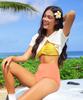 Kolallikeu Halterneck Cover-Up Bikini Yellow