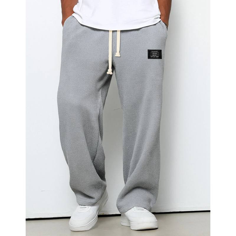 Mens Casual Loose Straight-leg Overalls Fashion Sports Sweatpants Jogger Trousers Jogging Pants