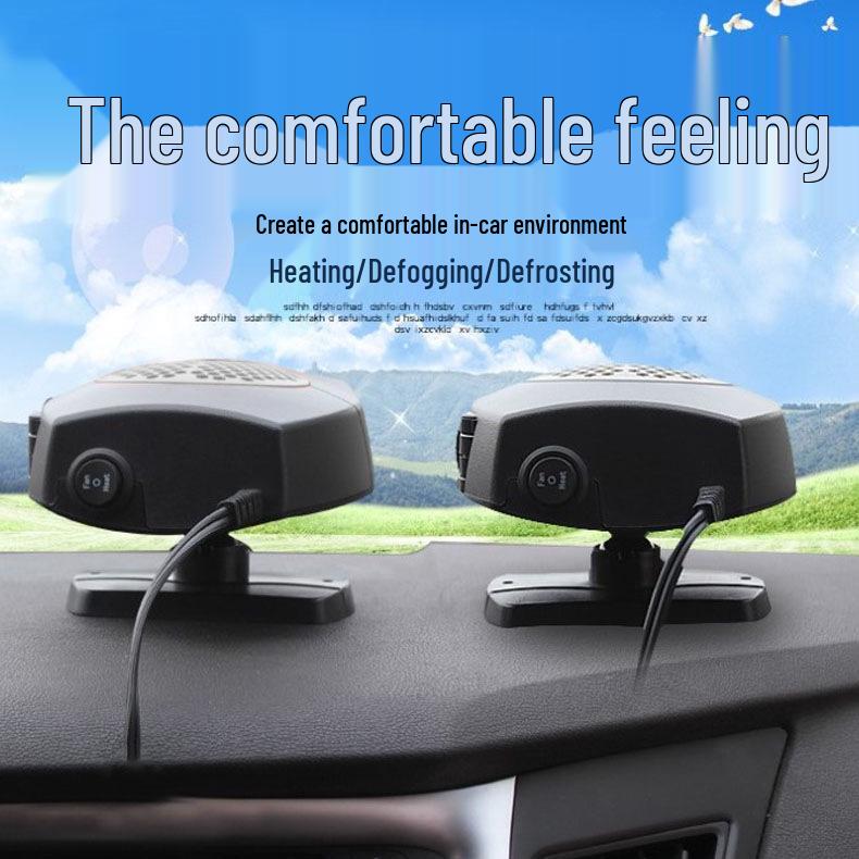 Dual Voltage 12V/24V Car Heater & Windshield Defroster - Hot/Cold Air Blower