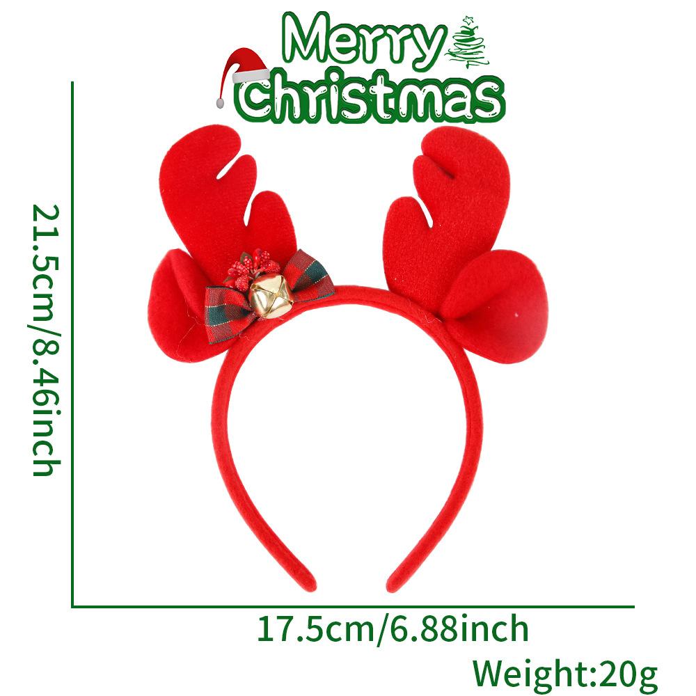 Christmas Headband Comfortable Reindeer Antlers Headband Christmas Hair Hoop Festive Xmas Hair Accessories For Holiday Contest