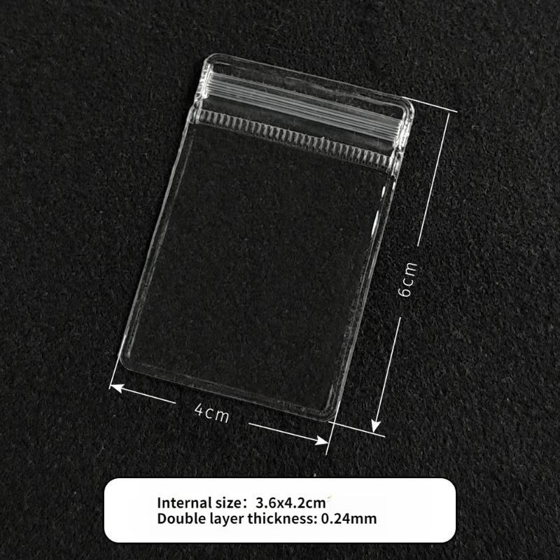 

100 шт. Самозаклеивающиеся пакеты из ПВХ, утолщенные, высокопрозрачные и устойчивые к царапинам, пластиковые пакеты, кармашки для упаковки ювелирных изделий, брошей, браслетов NO hole 4x6cm 100pcs