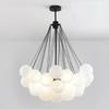 Minimalist Glass Chandelier Lighting 19/37 Balls Black Gold LED Hanging Pendant Lamp for Dining Room Living Decoration Fixtures