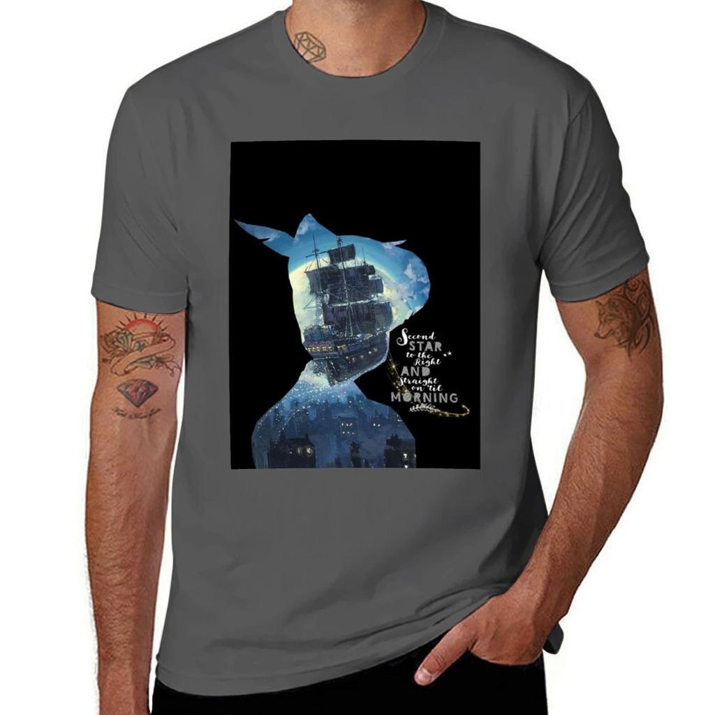The Second Star To The Right Tshirt Casual Everyday Short Sleeve Tshirt