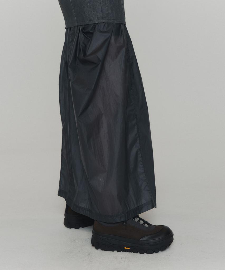 Amomento Layered Shirring Skirt_Navy