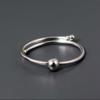 Sterling Silver Ball Ring – Adjustable Minimalist 925 Silver Ring, Handmade Plain Silver Ring, Modern Unisex Jewelry, Daily Wear Gift