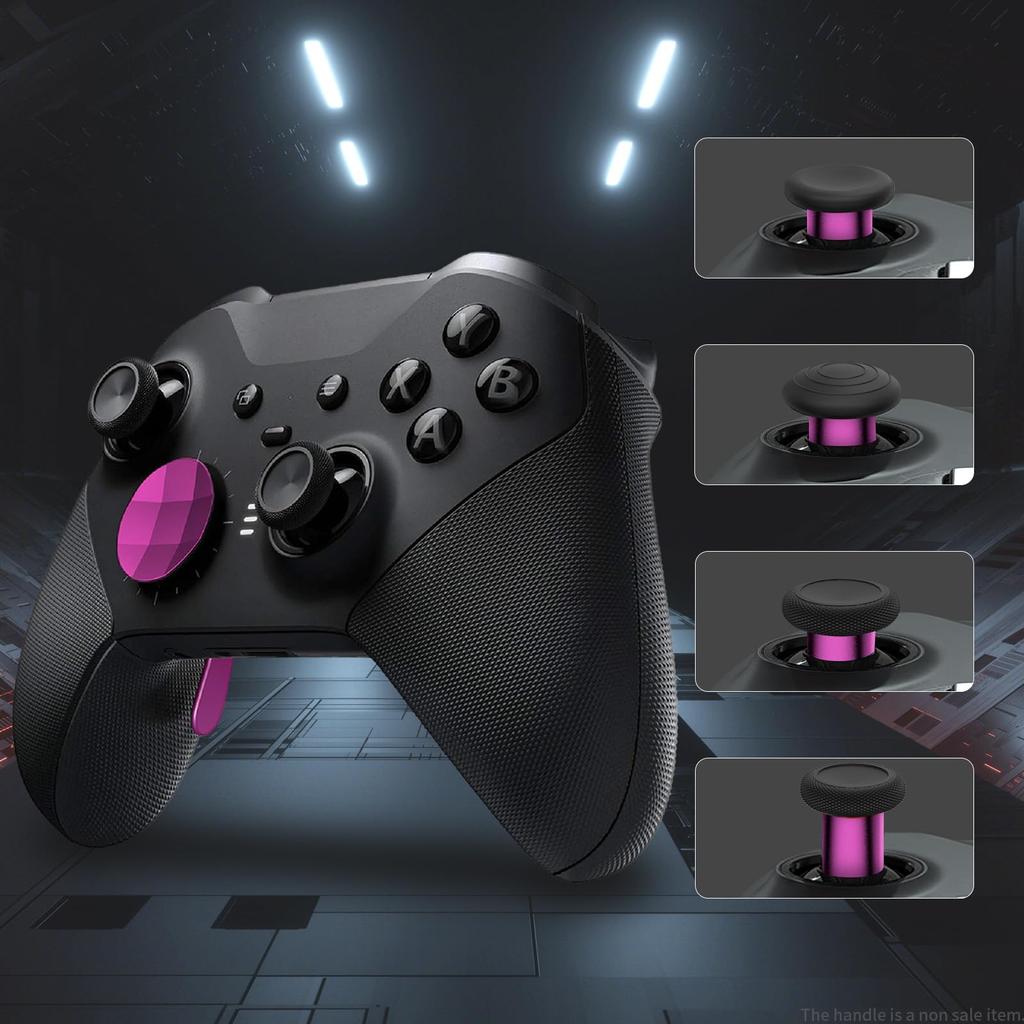 CHARM FOCUS Metal Thumbstick Replacement Kit for Xbox Elite Series 2 Includes Magnetic Silicone and Adjustment Tool 16-in-1 – Joystick, Paddles, Caps,