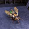Steampunk 3D Metal Bee Brain Teaser DIY Insect Puzzle Kit, Model Building Craft for Adults, Unique Home Office Desktop Ornament