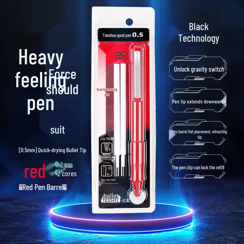 Universal Gravity Induction Quick-Dry Pen 0.5 - Student-Friendly, Drop-Resistant