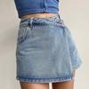 Summer Women's Short Skirt Plus Size S-5XL Shorts Skirts Low Waist Double Layer Denim Shorts  Y2k Korean Harajuku Wide Leg Skorts Culottes