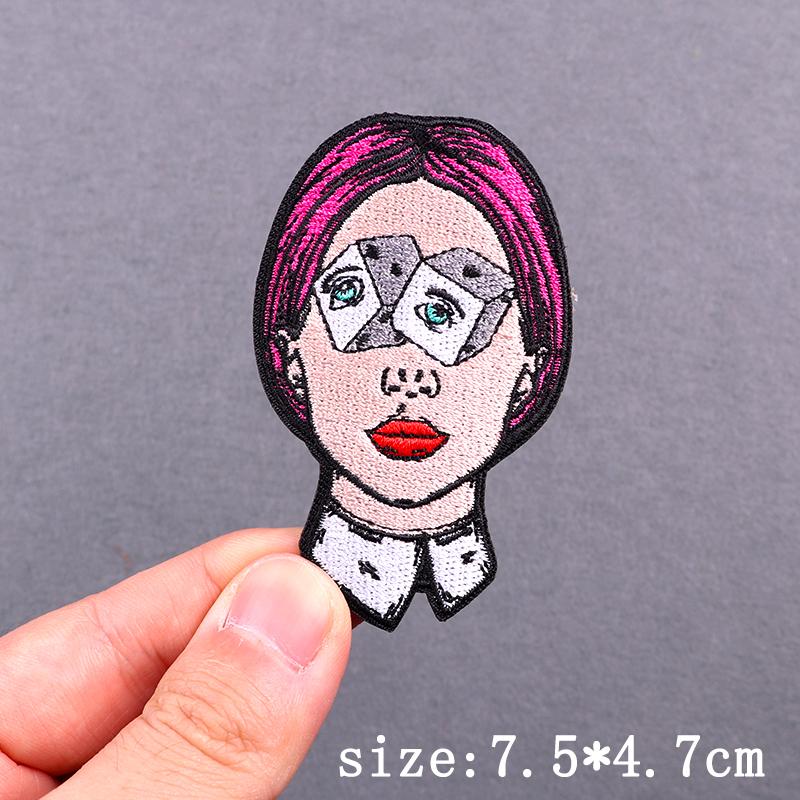 Hip Hop Punk Embroidery Patches For Clothing Thermoadhesive Patch Iron On Patches On Clothes Tarot Cards Skull Patch For Clothes