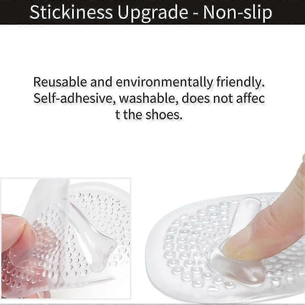 2 Pairs Half Cushion Insoles, Plantar Cushion Insoles, Silicone Forefoot Pad