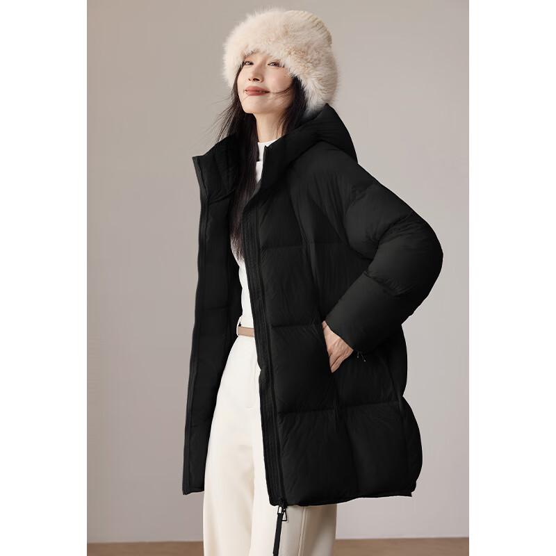 

VICTORIA&VERA Women s Mid-Length Hooded Down Jacket V9018R08 XL