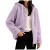 Women's Fashion Casual Fleece Zip-Up Hoodie, Warm Jacket With Pockets