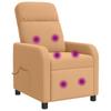 Massage Recliner Beige Boucle