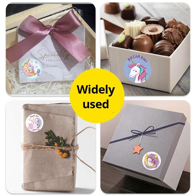 500pcs Cartoon Unicorn Sticker Kids Reward VintageSticker Gift Decoration Label Teacher Encouragement Student Stationery Sticker