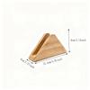 Log Color Triangular Tissue Box, Vertical Wooden Tissue Holder, Creative Desktop Storage for Coffee Shop