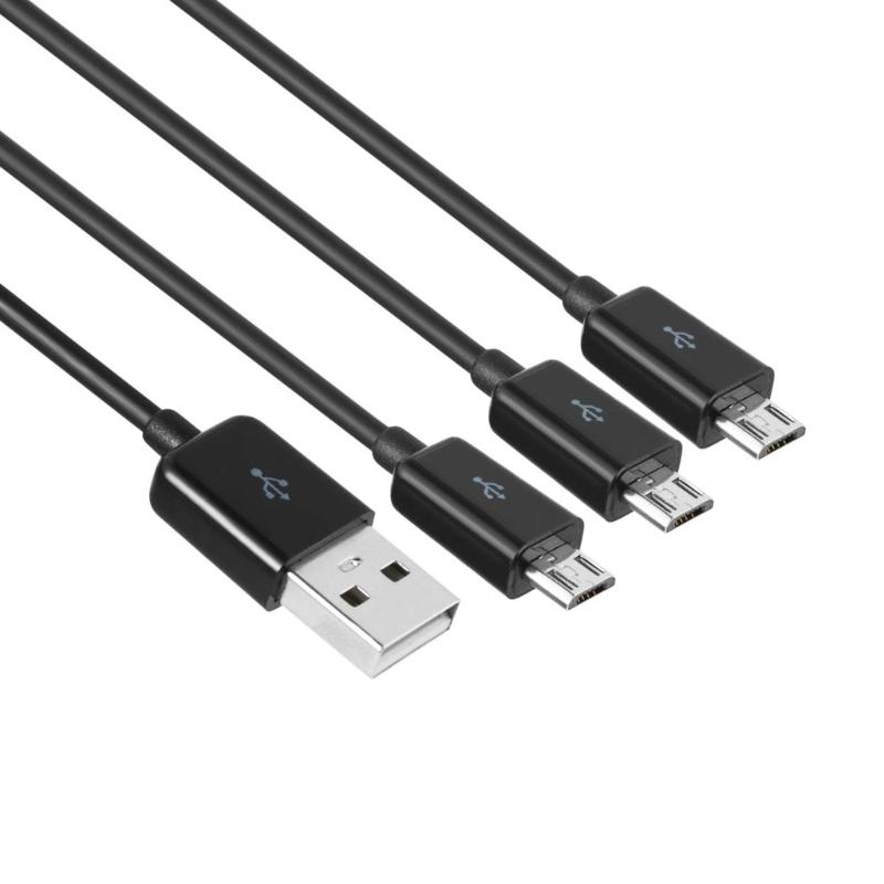 Micro USB Splitter Cable Data Sync Adapter Cable Split Micro USB Connection Fast Charging Cable Data Cord 100cm Long