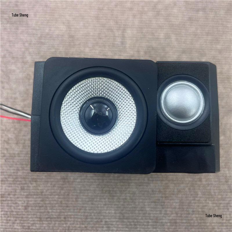 Enceinte Passive Trois Voies avec Double Membrane de Graves pour Audio de Bureau Pleine Gamme DIY.