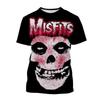 Summer Misfits Rock Band T-Shirts Skull 3D Printed Streetwear Men Fashion Short Sleeve T Shirt Tees Tops Man Clothing