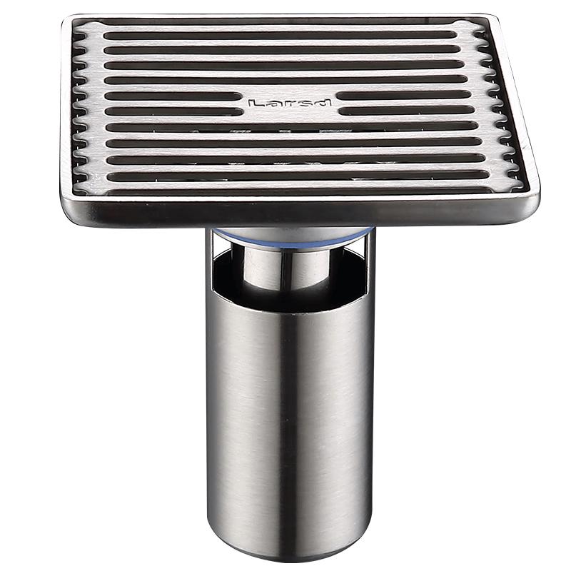 Larsd V02B Square Stainless Steel Shower Floor Drain