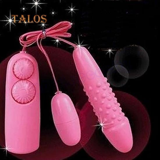 Women Double Control Vibrating Eggs Vibrator Stimulator Massager Dot Bullet Adult Sex Tool
