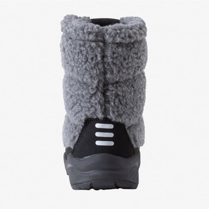 The North Face K Nuptse Bootie VII Mixed Size 16 Fleece, Charcoal/TNF Black,