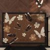 Home Door Floor Mat, Antique Butterfly Entrance Door Mat, Dirt-Resistant Scraping Mud Rubbing Soil Foot Mat, Household Door Anti-Skid Mat