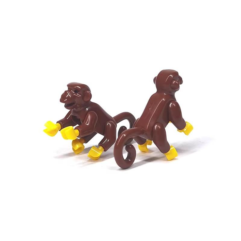 MOC Animal Building Blocks DIY Pig Fishes Octopus Penguin Turtles Figures Toys Set City Farm Zoo Accessories Bricks Kid Gift