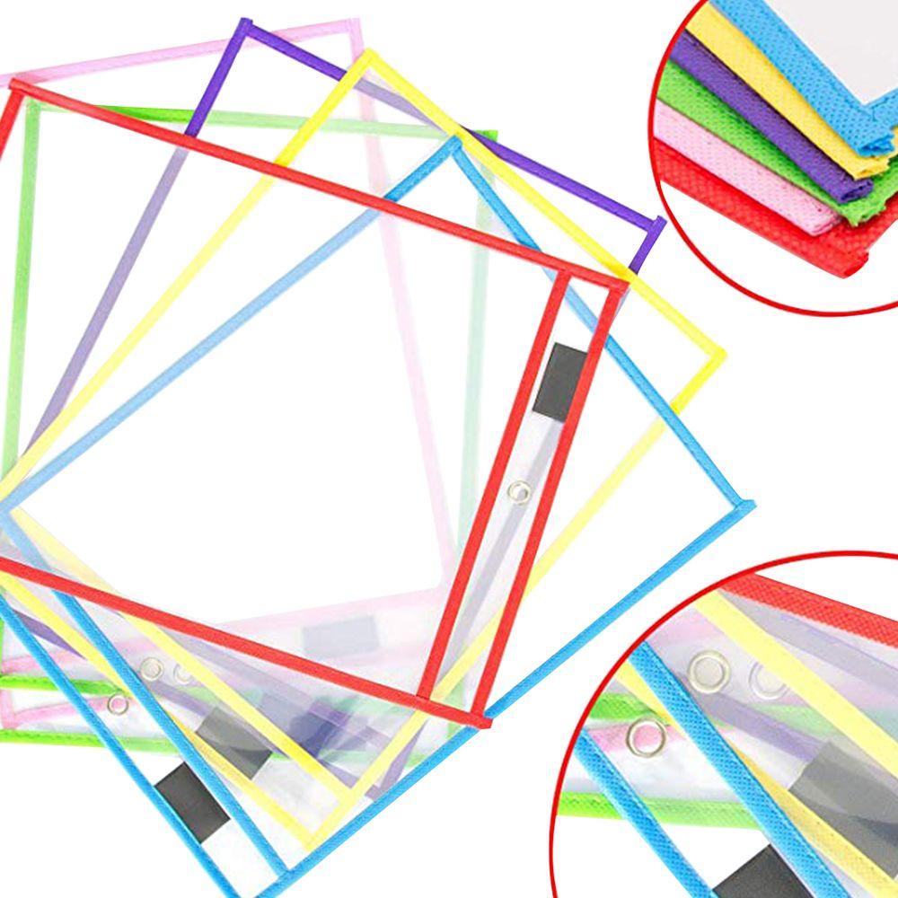 Office Stationery Writing Tool Reusable File Pocket Drawing Board Dry Wipe Bag Teaching Supplies