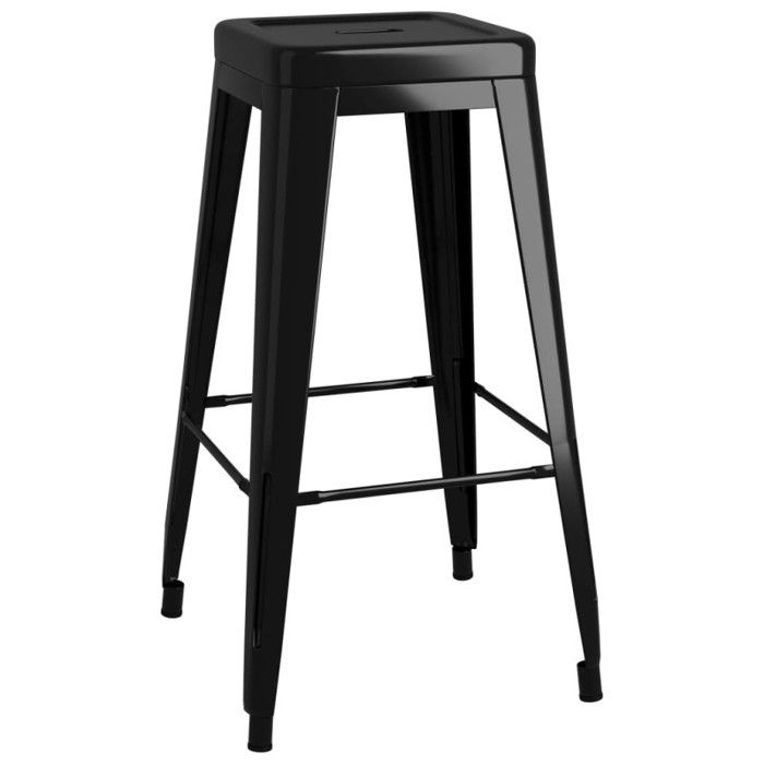VidaXL Lot de 2 Tabourets de Bar Empilables, Repose-pieds de Bistrot, Chaises de Restaurant, Sièges de Cuisine Entrée Café, 248147