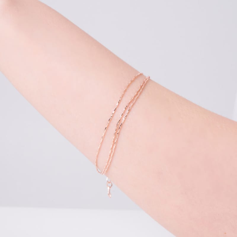 ELLE Jewelry Twisted Chain Layered Bracelet ELBRBB107
